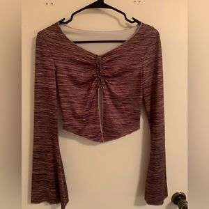 Brown long sleeve top